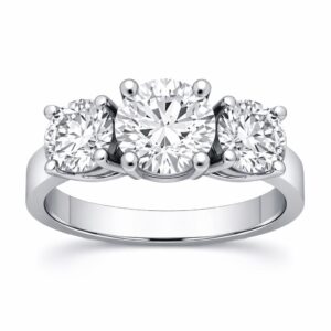 Diamond Three-Stone Ring (GIA Certified 3cttw)