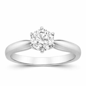 Heavy Shank Solitaire Mount (14K Gold)