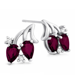 Ruby & Diamond Earrings (2cttw)