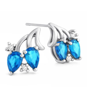 Natural Gemstone Earrings (2cttw)