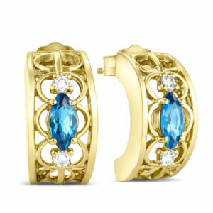 Topaz & Diamond Fashion Earrings (3/4cttw)