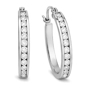Diamond Hoop Earrings (1/2cttw)