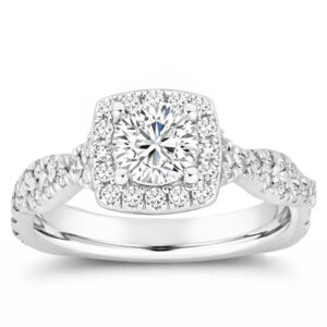 Diamond Halo Semi Mount (1/2cttw)