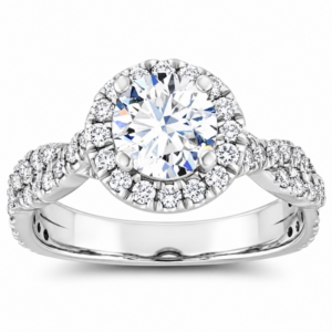 Diamond Halo Semi Mount (1/2cttw)