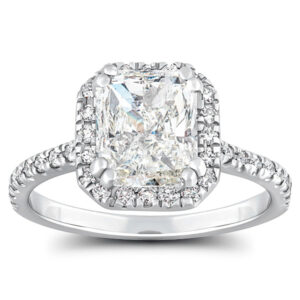 Radiant Diamond Halo Engagement Ring (2 1/3cttw)