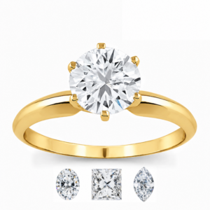 Natural Diamond Solitaire (Certified 1cttw)