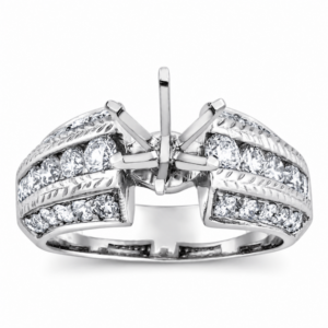 White gold engagement ring setting for Cyber Monday jewelry deals