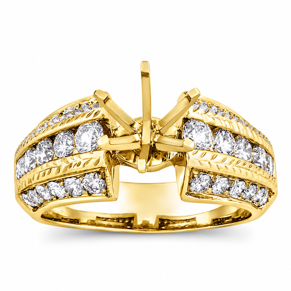 Shop a white gold diamond semi-mount from The Jewelry Exchange, featuring a split-shank design with sparkling diamond accents and an open center ready for your chosen stone. Great for Black Friday engagement ring deals, Cyber Monday diamond jewelry, Christmas proposal rings, holiday bridal jewelry, and gifts for her.