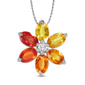 Floral Sapphire Pendant (1 1/3cttw)