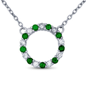 Diamond and Garnet Pendant (1 1/6cttw)