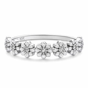 Flower Stackable Anniversary Band