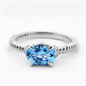 Aquamarine Fashion Beaded Ring (1cttw)