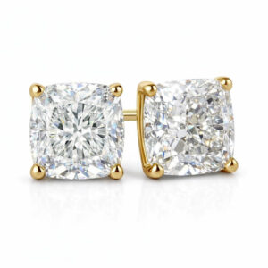 Cushion Diamond Studs H-SI2 (GIA Certified 2cttw)