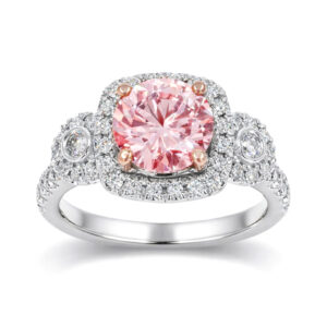 Lab Pink Diamond Ring (2 3/4cttw)