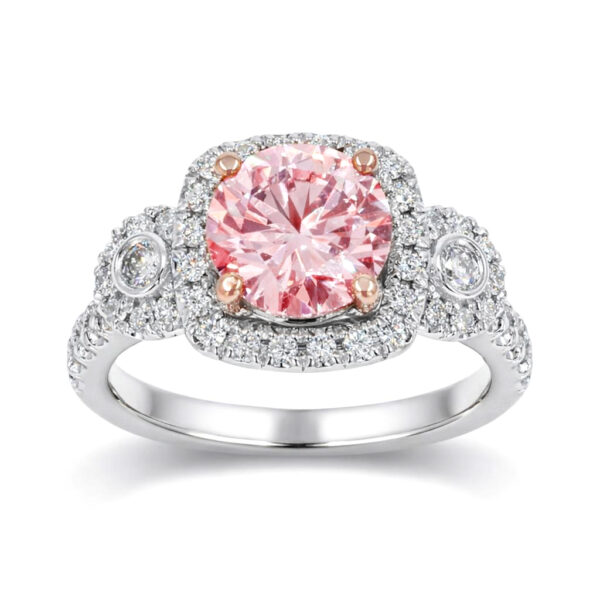 open lace back dress Rare Pink Diamond Engagement Ring