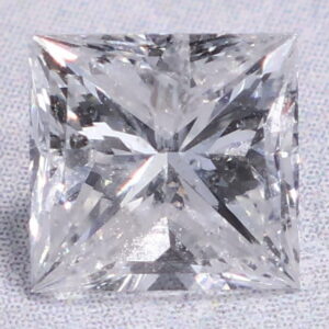 Natural 1.49 Carat F I2 Princess Diamond