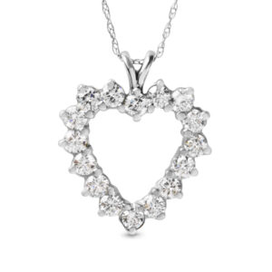 1ct Lab Diamond Heart Pendant