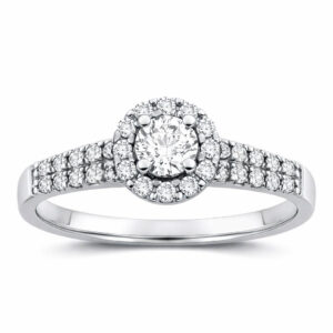 Lab Diamond Halo Ring (1/2cttw)