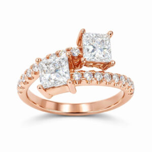 2-Stone Princess Lab-Grown Diamond Ring (2cttw)