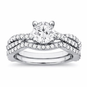 Diamond Pavé Wedding Set (1 3/4cttw)