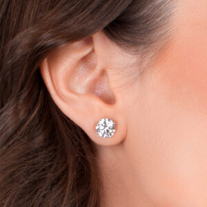 10k white gold 2ctw lab dia studs