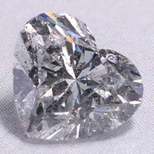 1.21 Carat Heart EGL Natural Diamond E-I1, Very Good symmetry, Very Good polish.