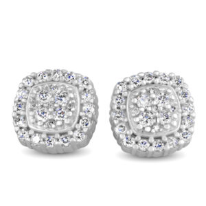 Cluster Diamond Earrings (1cttw)