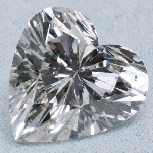0.46 Carat Heart EGL Natural Diamond M-SI2, Good symmetry, Good polish.