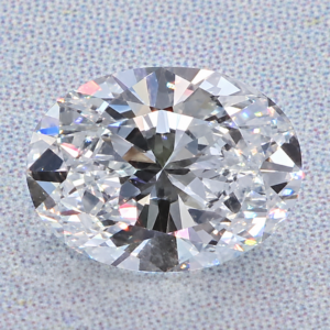 0.41 carat D SI1 oval lab-grown diamond for holiday engagement ring shopping and Christmas proposals