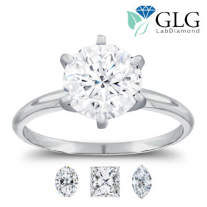 Solitaire Lab-Grown Round Diamond Ring (1cttw)