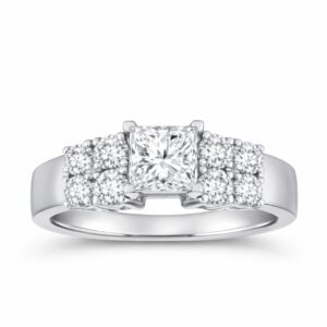 Graduating 2-Row Diamond Ring (GIA Certified 1 1/3cttw )