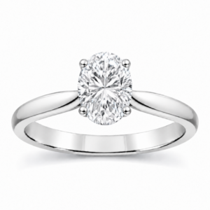 Oval Lab Diamond Solitaire Ring (Certified 2cttw)