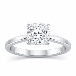 Cushion Diamond Solitaire Ring (GIA Certified 1cttw)