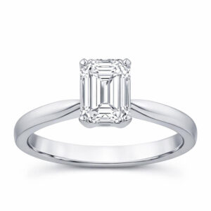 Emerald Diamond Solitaire Ring (GIA Certified 2cttw)