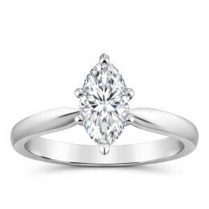 Marquise Lab Diamond Solitaire Ring (Certified 2cttw)