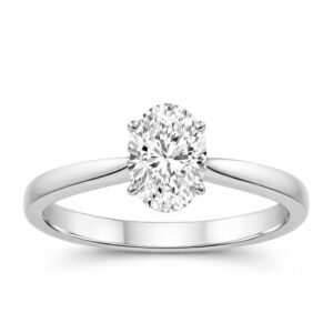 Oval Diamond Solitaire Ring (GIA Certified 1cttw)