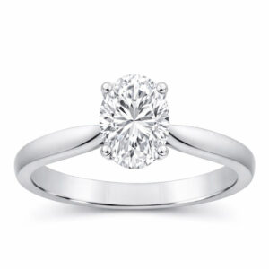 Oval Diamond Solitaire Ring (GIA Certified 2cttw)