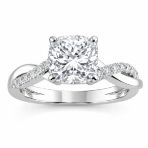 Cushion Diamond Twist Ring (GIA Certified 2 1/4cttw)