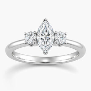 Marquise Diamond Three Stone Ring (GIA Certified 1 1/3cttw)