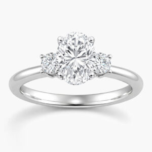 Oval Diamond Three Stone Ring (GIA Certified 2 1/3cttw)