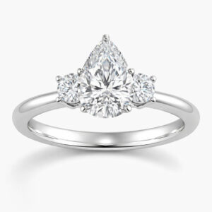 Pear Diamond Three Stone Ring (GIA Certified 1 1/3cttw)