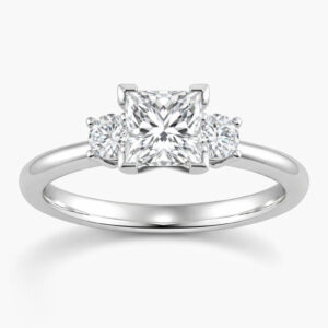 Princess Diamond Three Stone Ring (GIA Certified 1 1/3cttw)