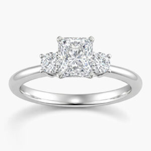 Radiant Diamond Three Stone Ring (GIA Certified 1 1/3cttw)