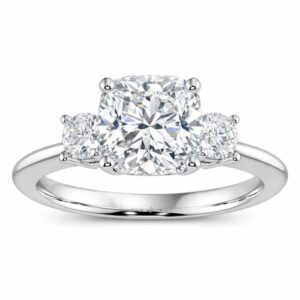 Cushion Diamond Three Stone Ring (GIA Certified 2 1/3cttw)