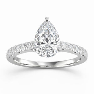 Pear Diamond Engagement Ring (GIA Certified 1 1/6cttw)