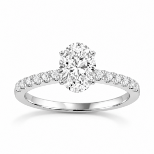 Oval Diamond Engagement Ring (GIA Certified 1 1/6cttw)
