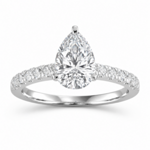 Pear Diamond Engagement Ring (GIA Certified 1 1/6cttw)