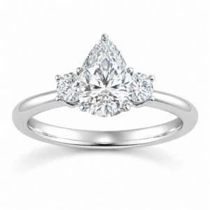 Pear Diamond Three Stone Ring (GIA Certified 1 1/3cttw)
