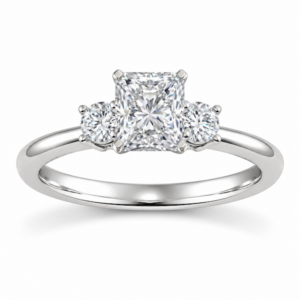 Radiant Diamond Three Stone Ring (GIA Certified 1 1/3cttw)
