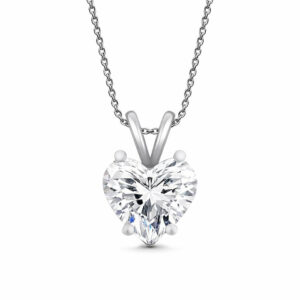 Heart Lab Diamond Solitaire Pendant (1 1/2cttw)